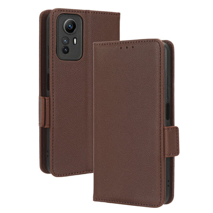 Litchi Texture Leather Case for Xiaomi Redmi Note 12S 4G , Foldable Stand Phone Wallet Cover