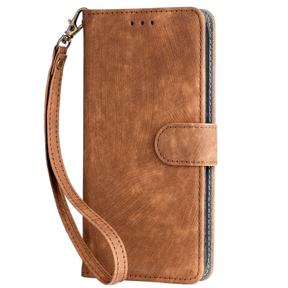 RFID Blocking Phone Case for Xiaomi Redmi Note 12S 4G , Wallet Stand Leather Cover with Strap