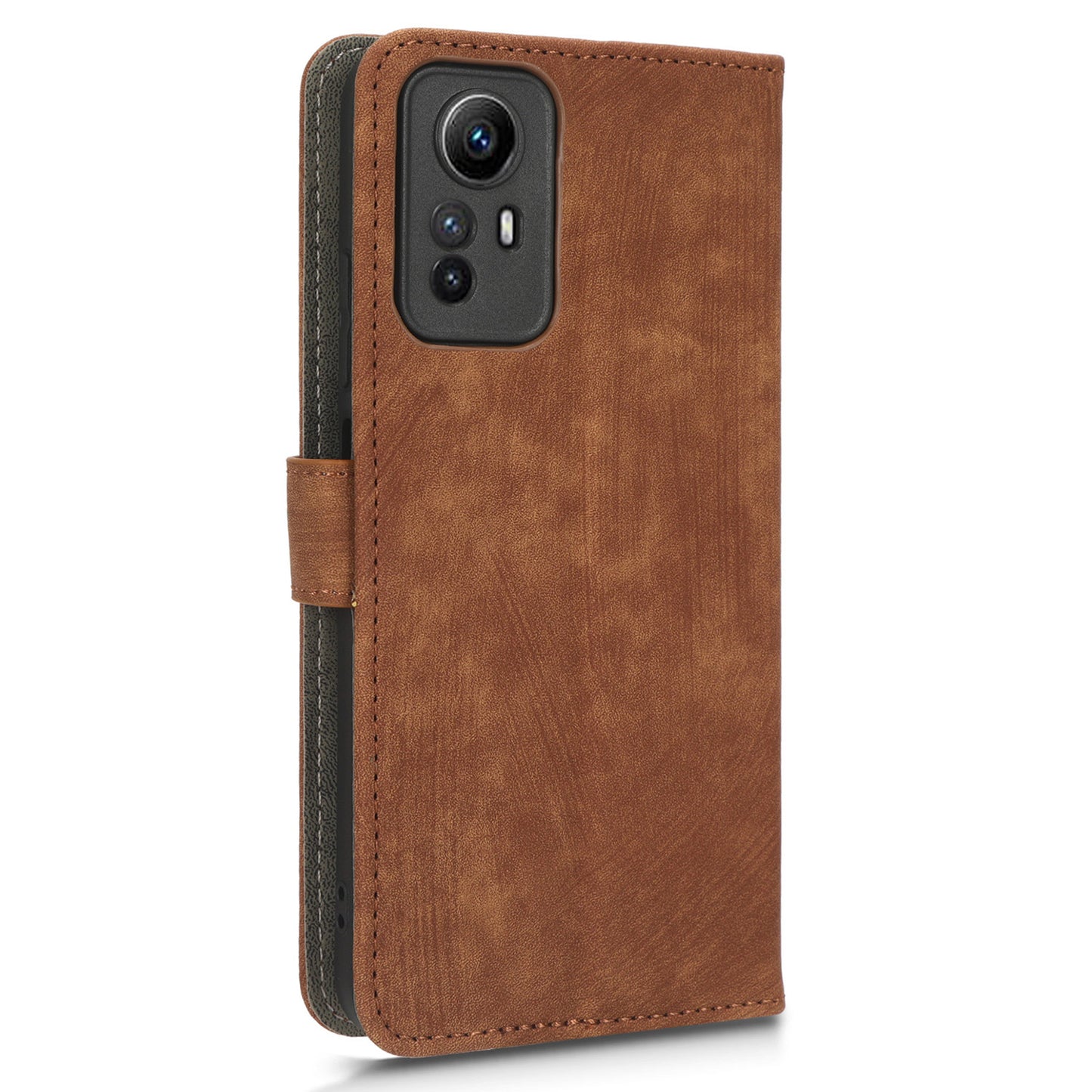 RFID Blocking Phone Case for Xiaomi Redmi Note 12S 4G , Wallet Stand Leather Cover with Strap