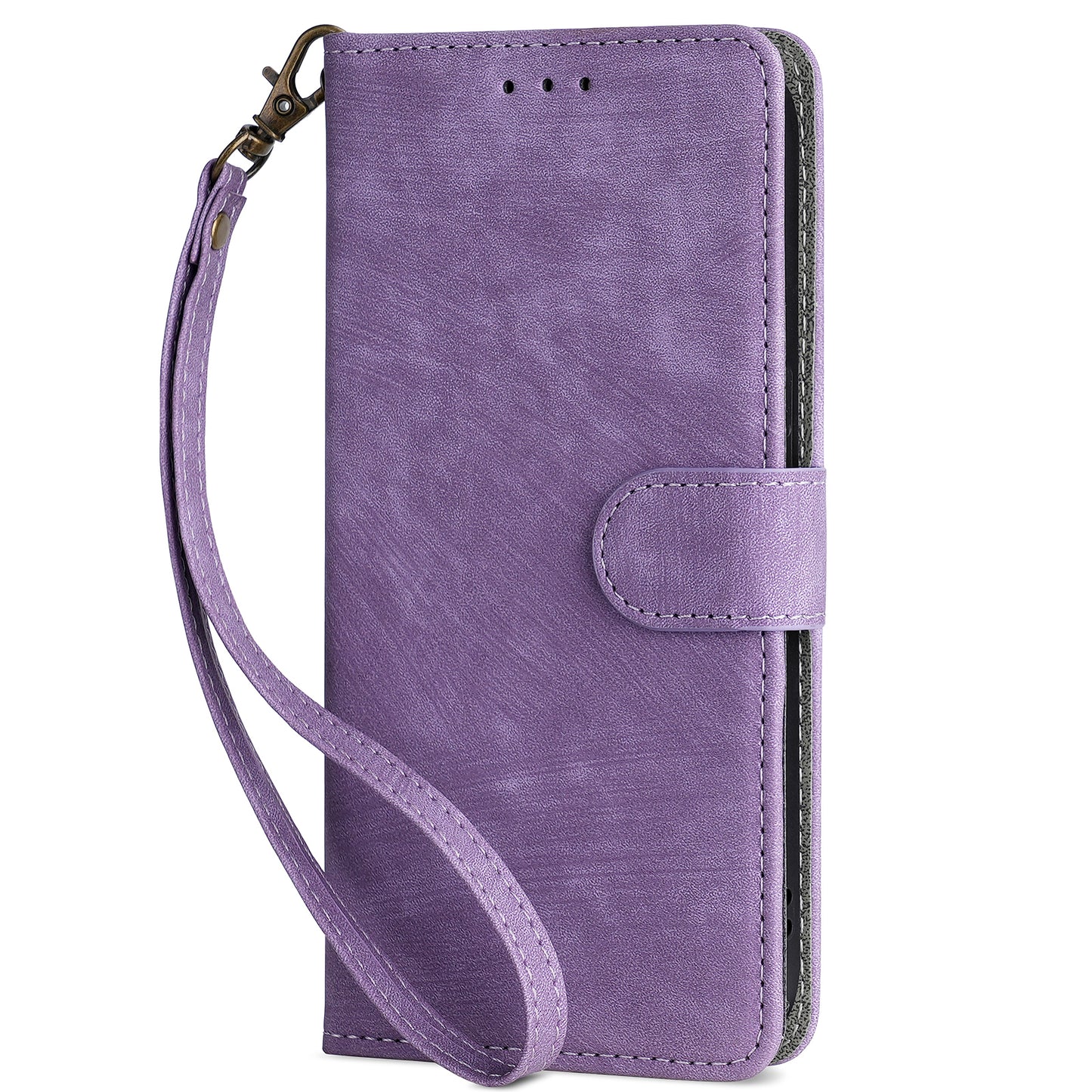 RFID Blocking Phone Case for Xiaomi Redmi Note 12S 4G , Wallet Stand Leather Cover with Strap