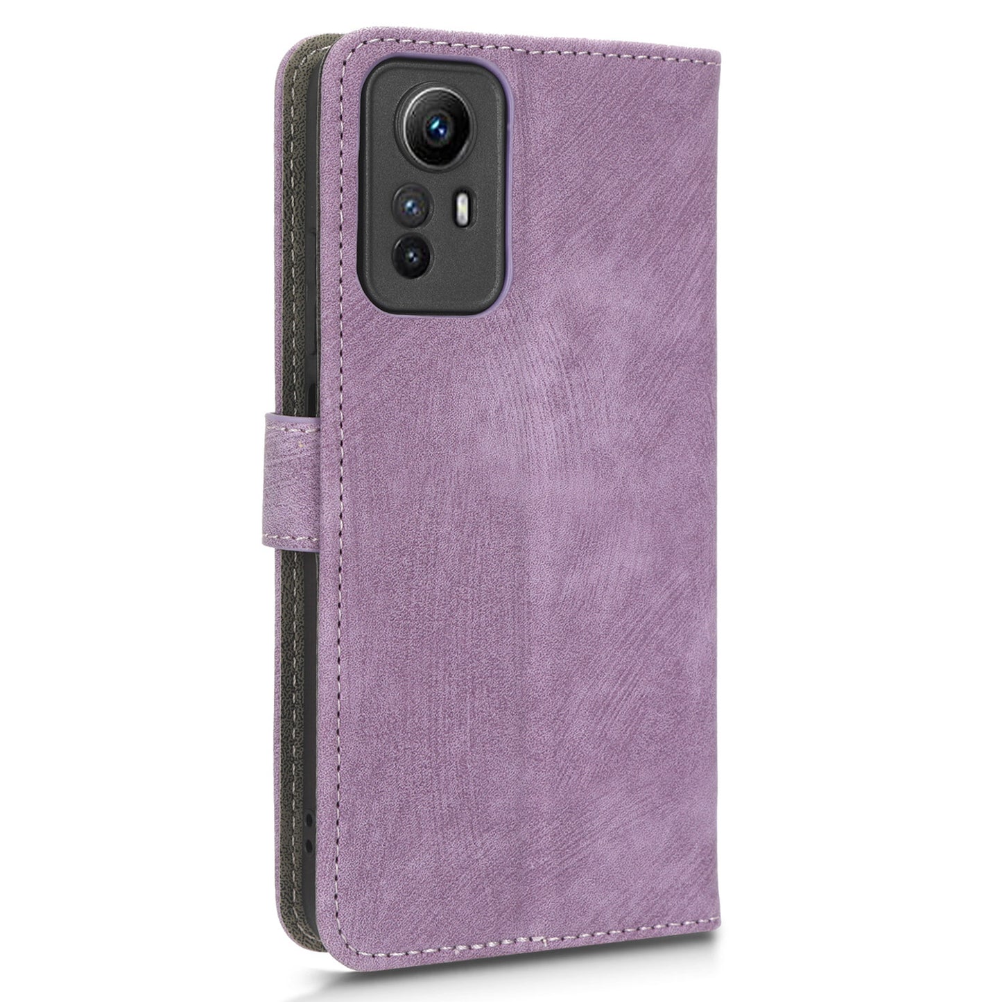 RFID Blocking Phone Case for Xiaomi Redmi Note 12S 4G , Wallet Stand Leather Cover with Strap