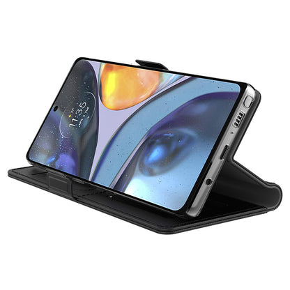 For Motorola Edge 40 5G Phone Leather Case with Mirror Design, Stand Card Holder Phone Cover