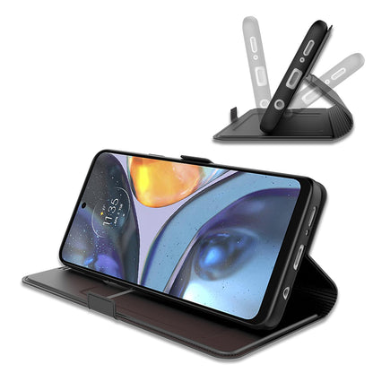 PU Leather Stand Case for Motorola Edge 40 5G , Card Holder Anti-drop Phone Cover