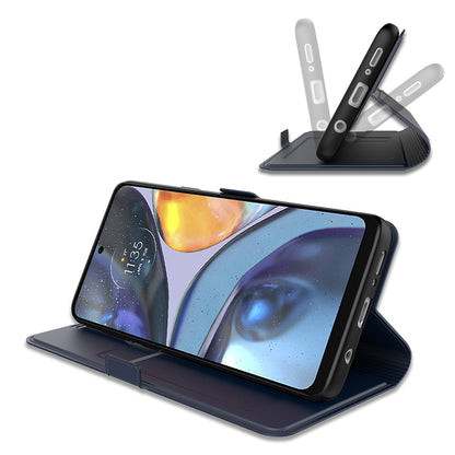 PU Leather Stand Case for Motorola Edge 40 5G , Card Holder Anti-drop Phone Cover