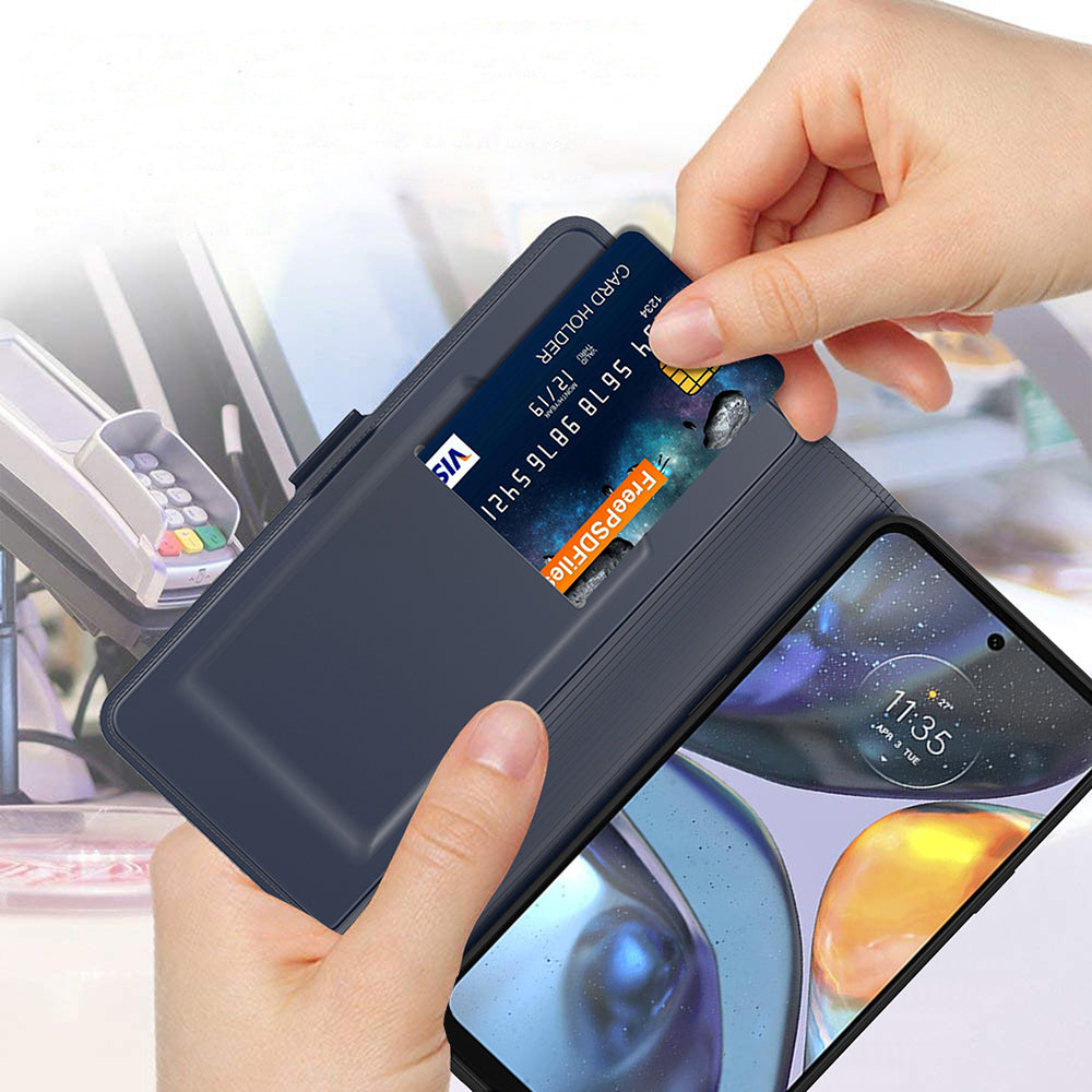 PU Leather Stand Case for Motorola Edge 40 5G , Card Holder Anti-drop Phone Cover