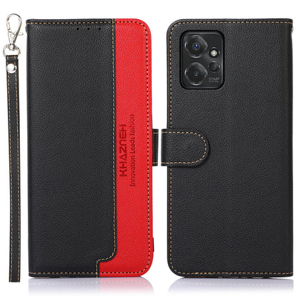 KHAZNEH Leather Case for Motorola Moto G Power 5G RFID Blocking Litchi Texture Stand Wallet Phone Cover