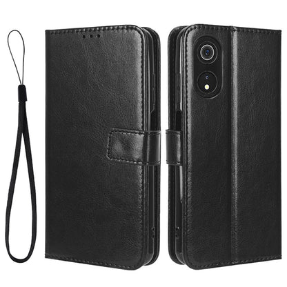 For Cubot P60 PU Leather Flip Folio Case Crazy Horse Texture Wallet Stand Phone Cover