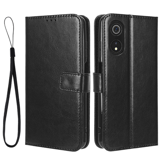 For Cubot P60 PU Leather Flip Folio Case Crazy Horse Texture Wallet Stand Phone Cover