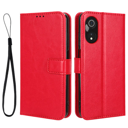 For Cubot P60 PU Leather Flip Folio Case Crazy Horse Texture Wallet Stand Phone Cover