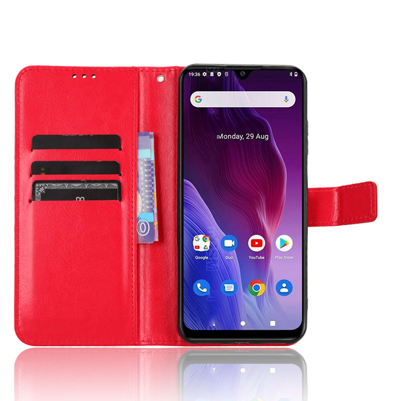 For Cubot P60 PU Leather Flip Folio Case Crazy Horse Texture Wallet Stand Phone Cover