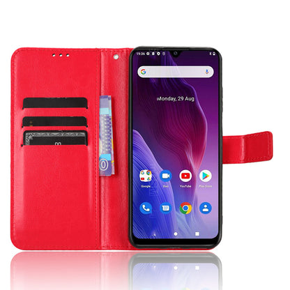 For Cubot P60 PU Leather Flip Folio Case Crazy Horse Texture Wallet Stand Phone Cover