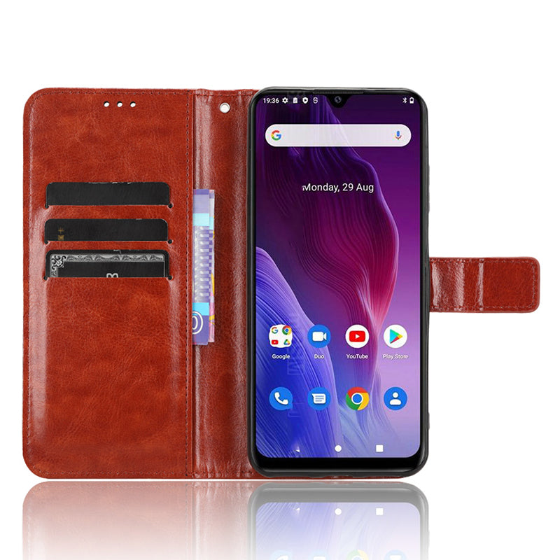 For Cubot P60 PU Leather Flip Folio Case Crazy Horse Texture Wallet Stand Phone Cover