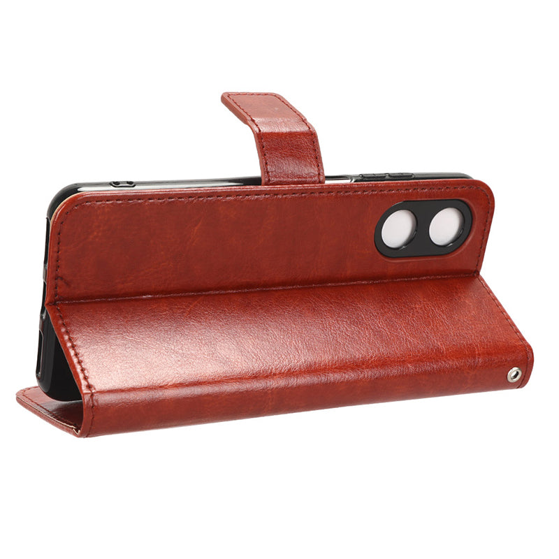 For Cubot P60 PU Leather Flip Folio Case Crazy Horse Texture Wallet Stand Phone Cover