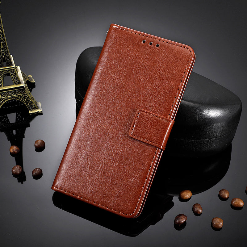 For Cubot P60 PU Leather Flip Folio Case Crazy Horse Texture Wallet Stand Phone Cover