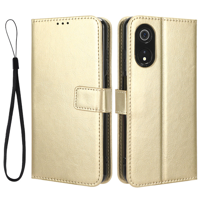 For Cubot P60 PU Leather Flip Folio Case Crazy Horse Texture Wallet Stand Phone Cover