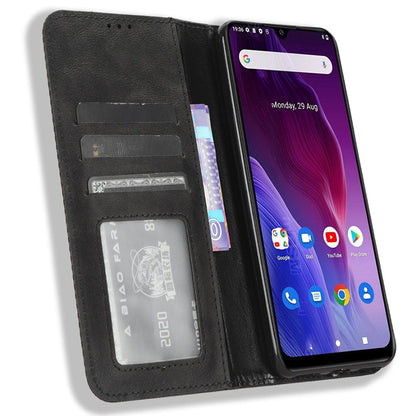 For Cubot P60 PU Leather Vintage Magnetic Case Stand Wallet Flip Phone Cover