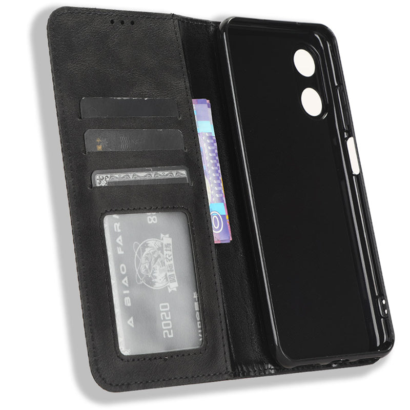 For Cubot P60 PU Leather Vintage Magnetic Case Stand Wallet Flip Phone Cover