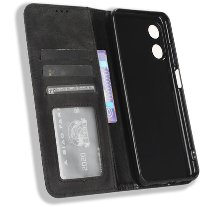 For Cubot P60 PU Leather Vintage Magnetic Case Stand Wallet Flip Phone Cover