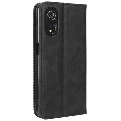 For Cubot P60 PU Leather Vintage Magnetic Case Stand Wallet Flip Phone Cover