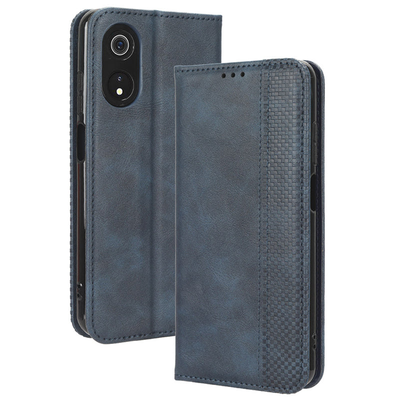 For Cubot P60 PU Leather Vintage Magnetic Case Stand Wallet Flip Phone Cover