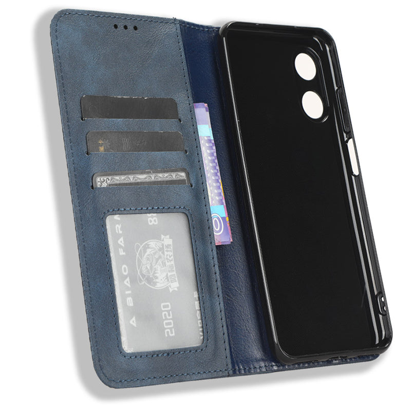 For Cubot P60 PU Leather Vintage Magnetic Case Stand Wallet Flip Phone Cover