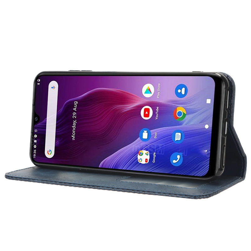 For Cubot P60 PU Leather Vintage Magnetic Case Stand Wallet Flip Phone Cover