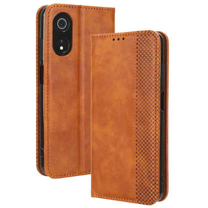 For Cubot P60 PU Leather Vintage Magnetic Case Stand Wallet Flip Phone Cover