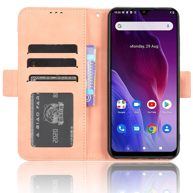 For Cubot P60 PU Leather Wallet Case Multiple Card Slots Stand Phone Cover