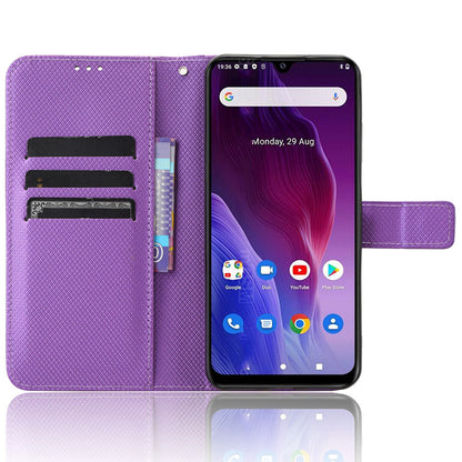 For Cubot P60 PU Leather Flip Cover Stand Diamond Texture Wallet Phone Case