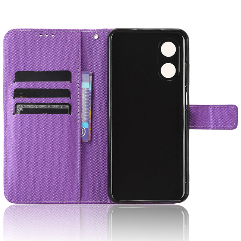 For Cubot P60 PU Leather Flip Cover Stand Diamond Texture Wallet Phone Case