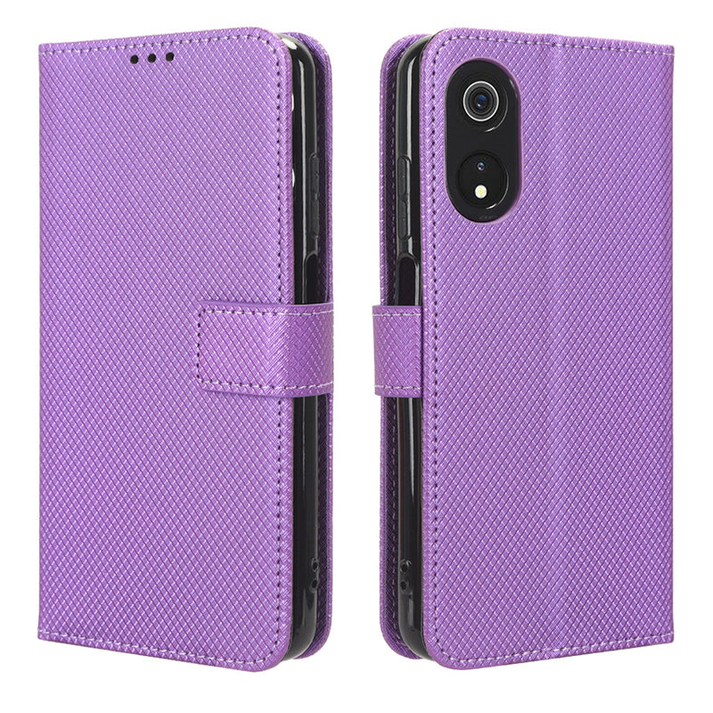 For Cubot P60 PU Leather Flip Cover Stand Diamond Texture Wallet Phone Case