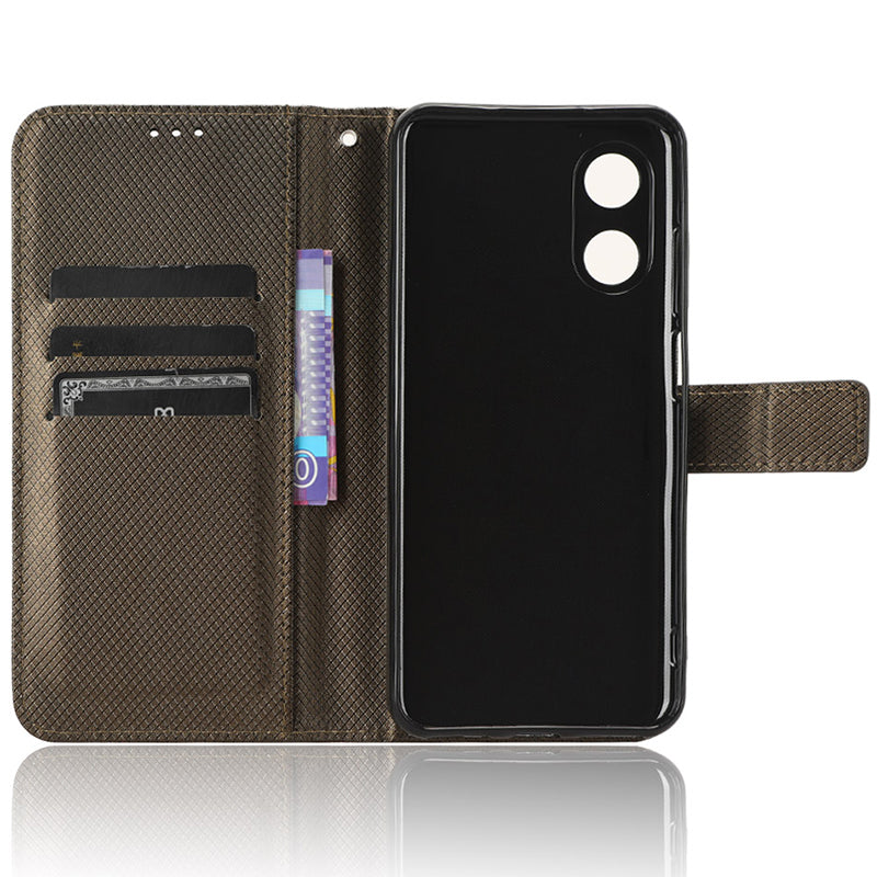 For Cubot P60 PU Leather Flip Cover Stand Diamond Texture Wallet Phone Case