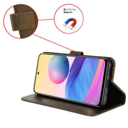 For Cubot P60 PU Leather Flip Cover Stand Diamond Texture Wallet Phone Case