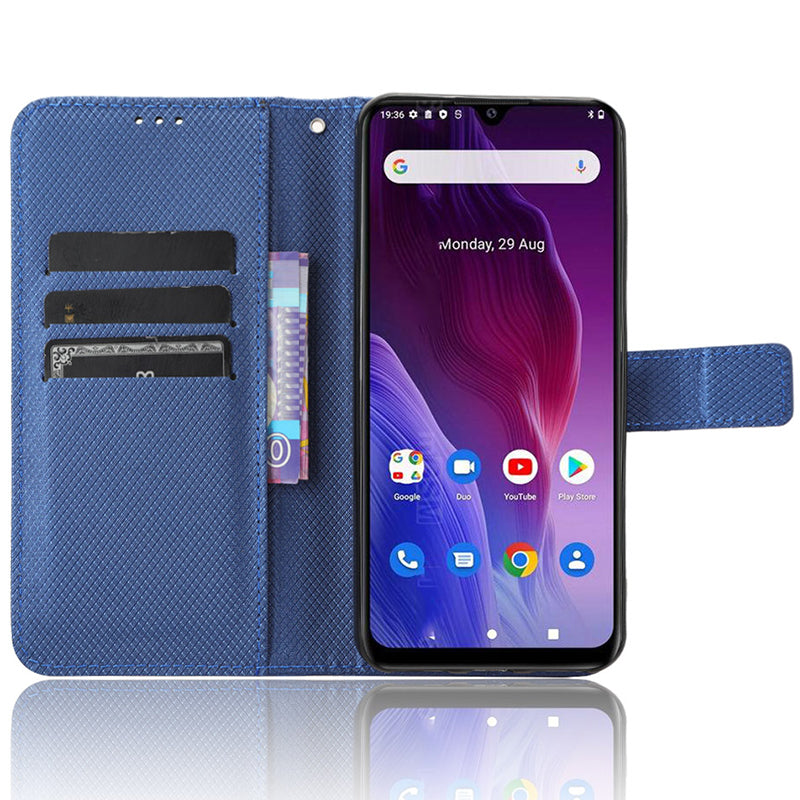 For Cubot P60 PU Leather Flip Cover Stand Diamond Texture Wallet Phone Case