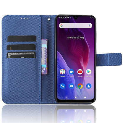 For Cubot P60 PU Leather Flip Cover Stand Diamond Texture Wallet Phone Case