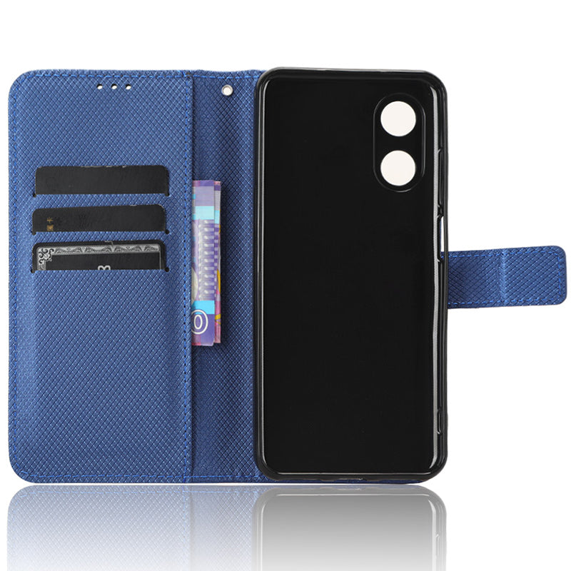 For Cubot P60 PU Leather Flip Cover Stand Diamond Texture Wallet Phone Case