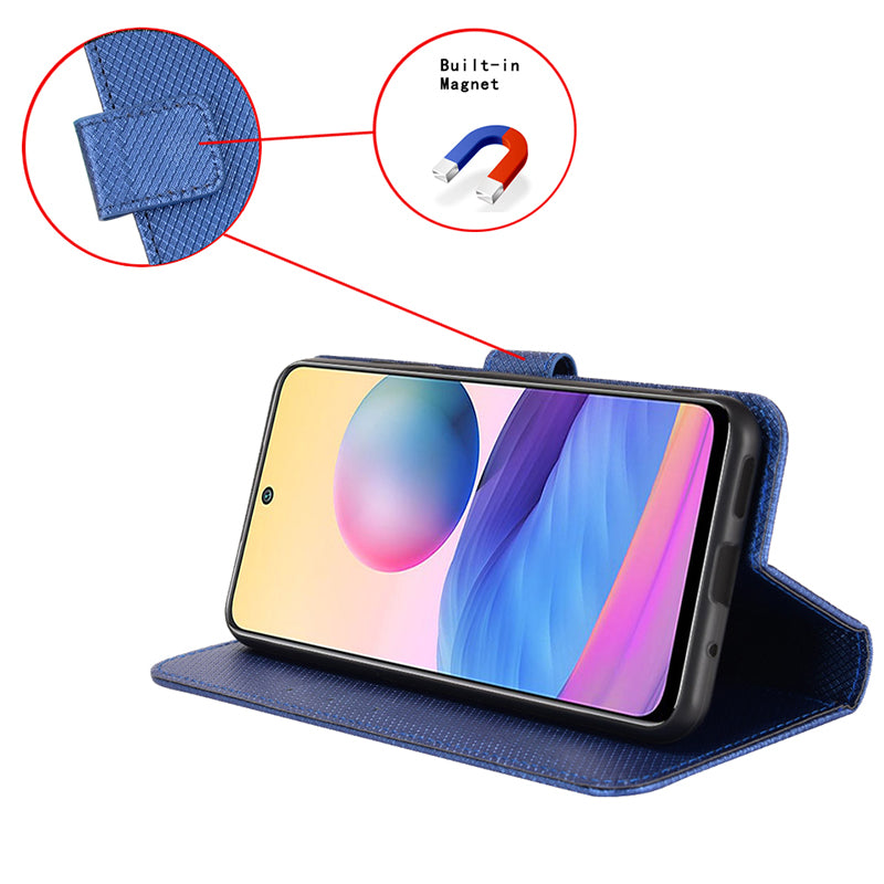 For Cubot P60 PU Leather Flip Cover Stand Diamond Texture Wallet Phone Case