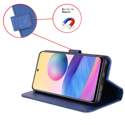 For Cubot P60 PU Leather Flip Cover Stand Diamond Texture Wallet Phone Case