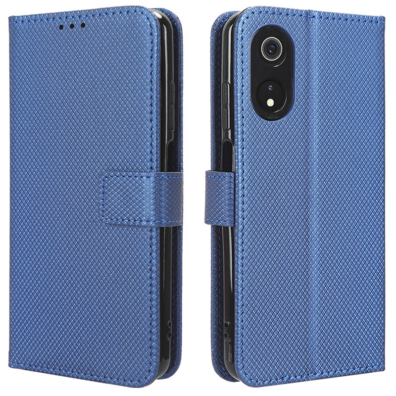 For Cubot P60 PU Leather Flip Cover Stand Diamond Texture Wallet Phone Case