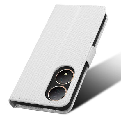 For vivo Y100 5G / T2 5G PU Leather Wallet Case Diamond Texture Flip Stand Phone Cover