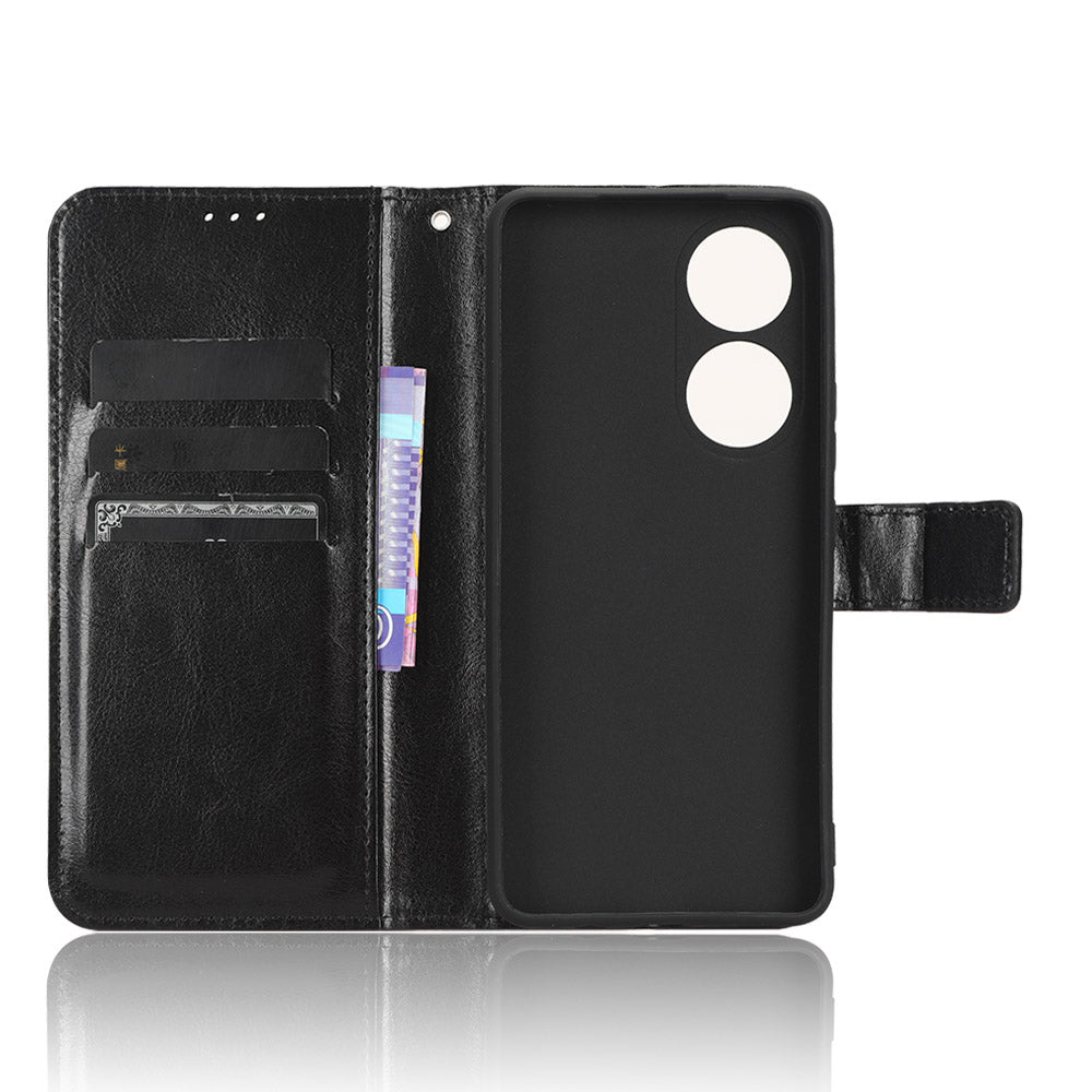 For vivo Y100 5G / T2 5G Crazy Horse Texture PU Leather Wallet Case Phone Cover with Stand