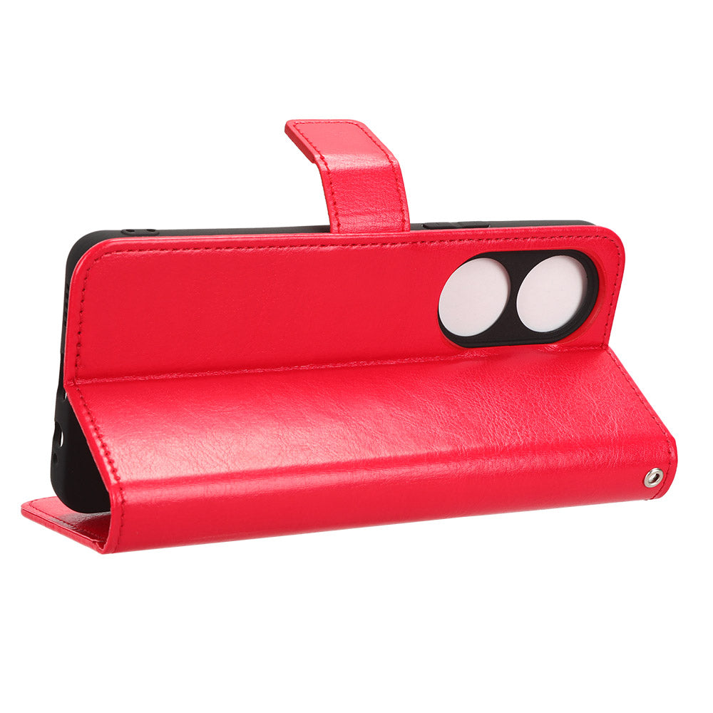 For vivo Y100 5G / T2 5G Crazy Horse Texture PU Leather Wallet Case Phone Cover with Stand