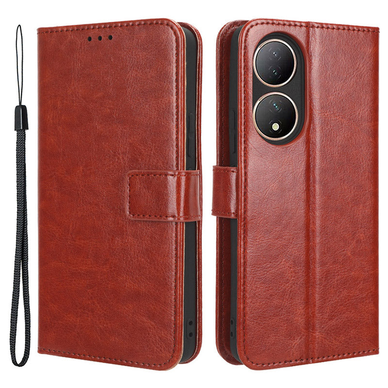 For vivo Y100 5G / T2 5G Crazy Horse Texture PU Leather Wallet Case Phone Cover with Stand