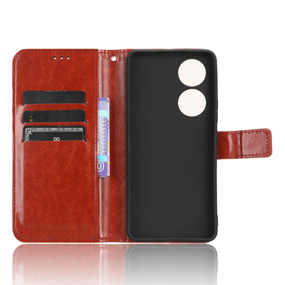 For vivo Y100 5G / T2 5G Crazy Horse Texture PU Leather Wallet Case Phone Cover with Stand