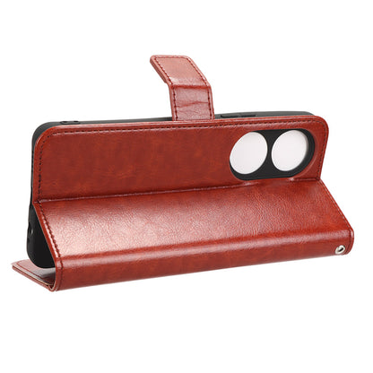 For vivo Y100 5G / T2 5G Crazy Horse Texture PU Leather Wallet Case Phone Cover with Stand