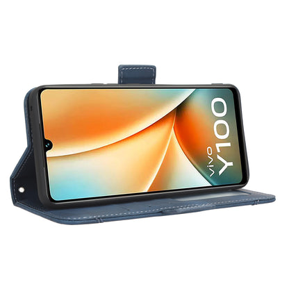 For vivo Y100 5G / T2 5G Multiple Card Slots Drop-proof PU Leather Phone Case Stand Wallet Cover
