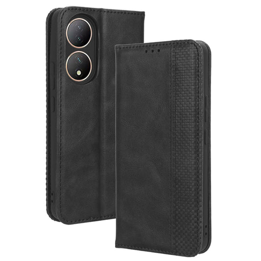 For vivo Y100 5G / T2 5G Magnetic Closing PU Leather Anti-drop Case Stand Wallet Phone Cover