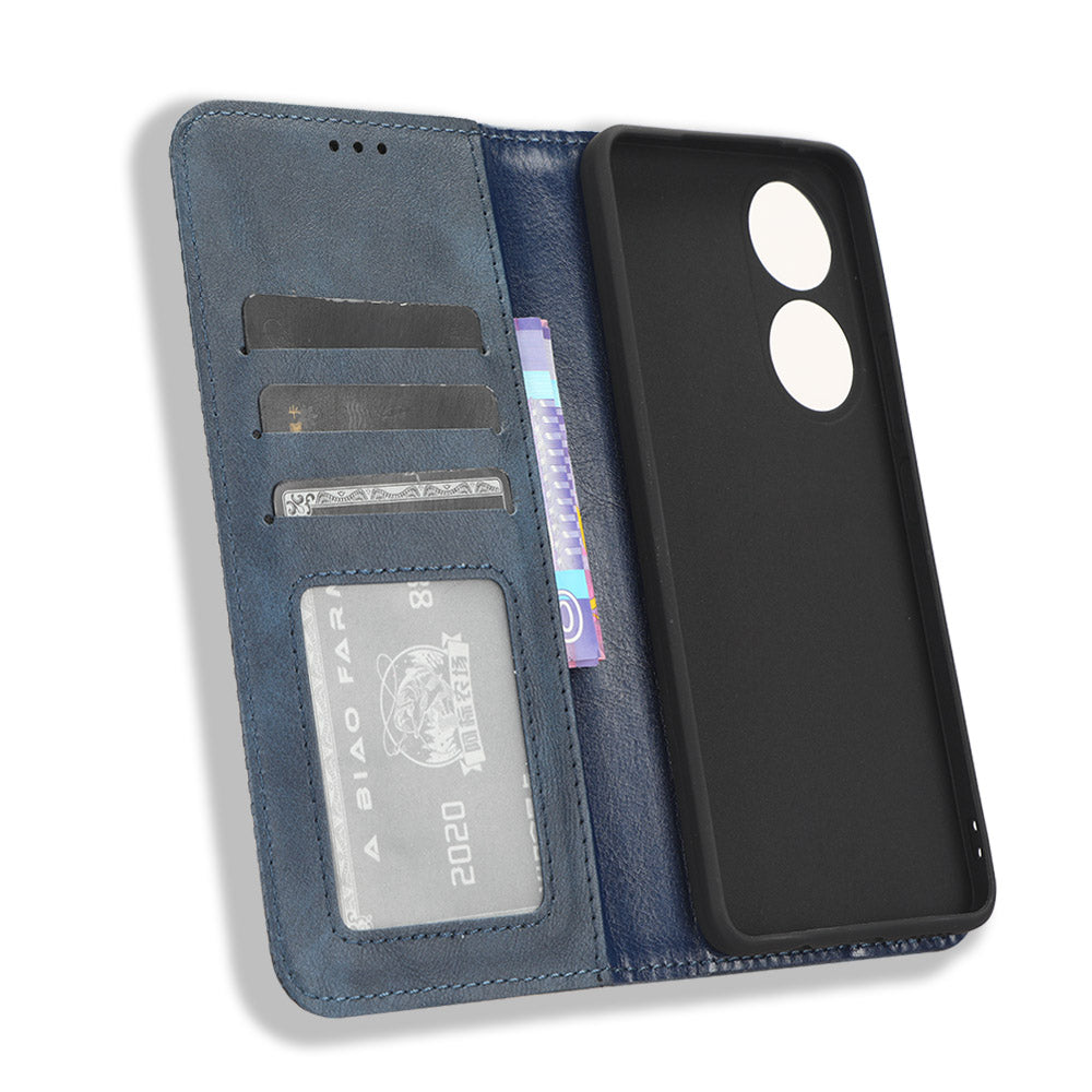 For vivo Y100 5G / T2 5G Magnetic Closing PU Leather Anti-drop Case Stand Wallet Phone Cover