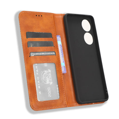 For vivo Y100 5G / T2 5G Magnetic Closing PU Leather Anti-drop Case Stand Wallet Phone Cover