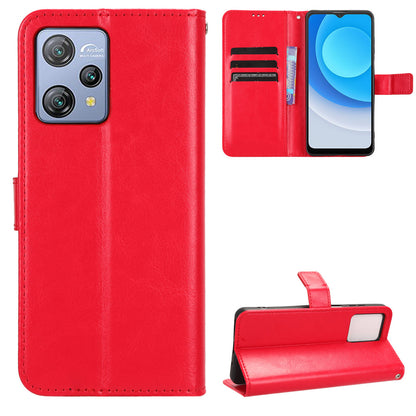 Wallet Case for Blackview A53 / A53 Pro PU Leather Crazy Horse Texture Phone Cover with Stand